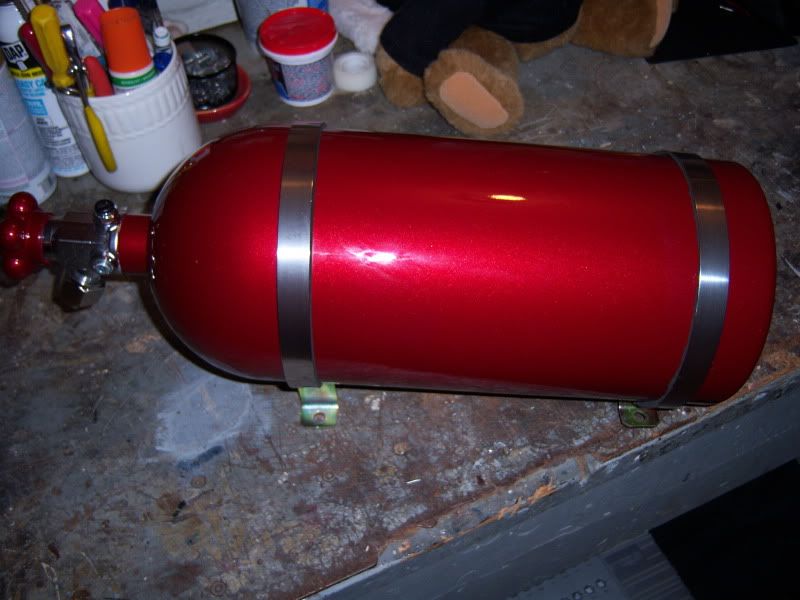 Nitrous Express Bottle custom painted red Hyundai Genesis Forum